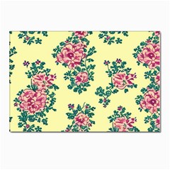 Retro 1880s Flowers Pattern 8 Postcard 4 x 6  (pkg Of 10) by violetheavensky