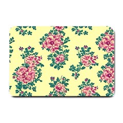 Retro 1880s Flowers Pattern 8 Small Doormat by violetheavensky