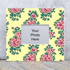 Retro 1880s Flowers Pattern 8 White Wall Photo Frame 5  X 7  by violetheavensky