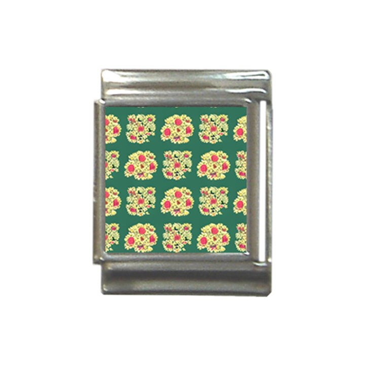 Retro 1880s Flowers Pattern 6 Italian Charm (13mm)