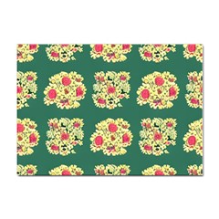 Retro 1880s Flowers Pattern 6 Sticker A4 (10 Pack) by violetheavensky