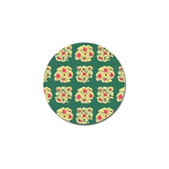 Retro 1880s Flowers Pattern 6 Golf Ball Marker (10 Pack) by violetheavensky