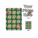 Retro 1880s Flowers Pattern 6 Playing Cards 54 Designs (Mini) Front - Heart6