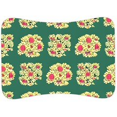 Retro 1880s Flowers Pattern 6 Velour Seat Head Rest Cushion by violetheavensky