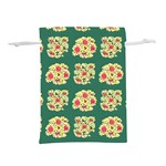 Retro 1880s Flowers Pattern 6 Lightweight Drawstring Pouch (L) Back