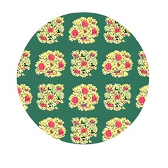 Retro 1880s Flowers Pattern 6 Mini Round Pill Box (pack Of 5) by violetheavensky