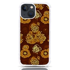 Mid Century Retro Floral 1970s 1960s Pattern 95 Iphone 13 Mini Tpu Uv Print Case by violetheavensky