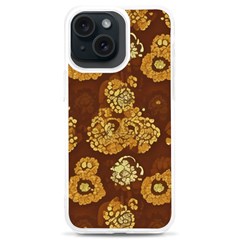 Mid Century Retro Floral 1970s 1960s Pattern 95 Iphone 15 Plus Tpu Uv Print Case by violetheavensky