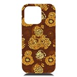 Mid Century Retro Floral 1970s 1960s Pattern 95 iPhone 16 Pro Max Black UV Print PC Hardshell Case Front