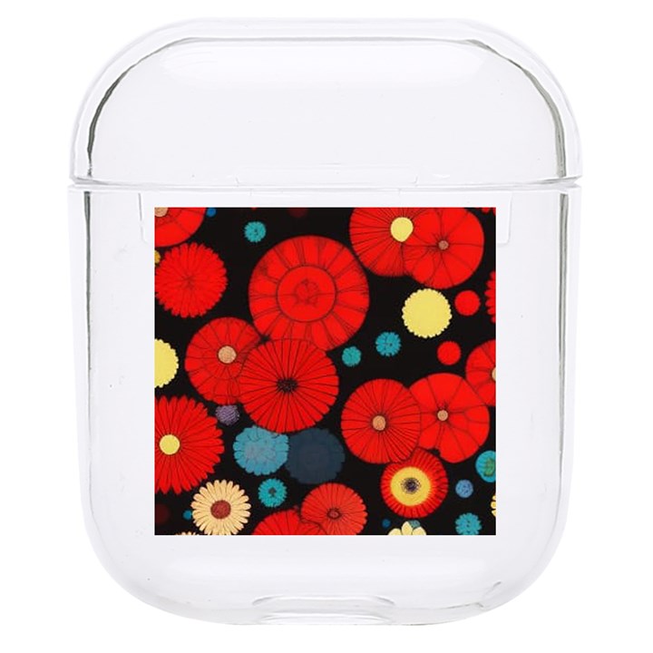 Mid Century Retro Floral 1970s 1960s Pattern 104 Hard PC AirPods 1/2 Case