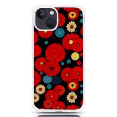 Mid Century Retro Floral 1970s 1960s Pattern 104 Iphone 13 Tpu Uv Print Case by violetheavensky