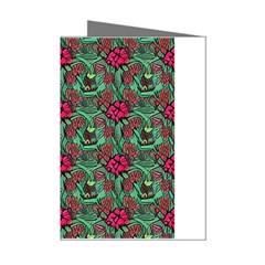 Retro 1880s Flowers Pattern 3 Mini Greeting Cards (pkg Of 8) by violetheavensky