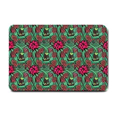 Retro 1880s Flowers Pattern 3 Small Doormat by violetheavensky