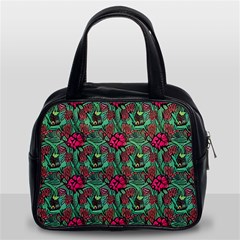 Retro 1880s Flowers Pattern 3 Classic Handbag (two Sides) by violetheavensky