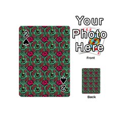 Retro 1880s Flowers Pattern 3 Playing Cards 54 Designs (mini) by violetheavensky