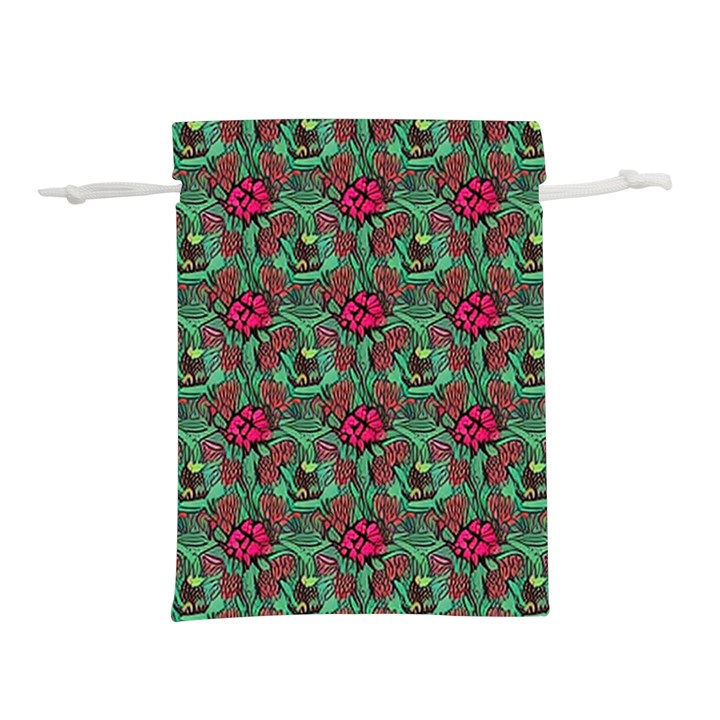 Retro 1880s Flowers Pattern 3 Lightweight Drawstring Pouch (S)