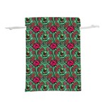 Retro 1880s Flowers Pattern 3 Lightweight Drawstring Pouch (S) Back