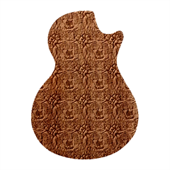 Retro 1880s Flowers Pattern 3 Guitar Shape Wood Guitar Pick Holder Case And Picks Set by violetheavensky