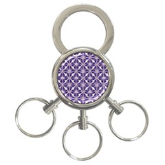 Royal Fractal Pattern 4 3-ring Key Chain by violetheavensky