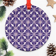 Royal Fractal Pattern 4 Round Ornament (two Sides) by violetheavensky