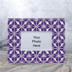 Royal Fractal Pattern 4 White Tabletop Photo Frame 4 x6  by violetheavensky