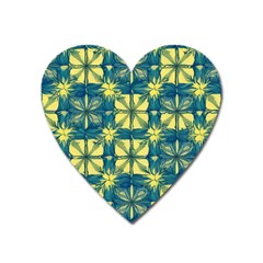 Royal Fractal Pattern 2 Heart Magnet by violetheavensky