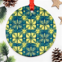 Royal Fractal Pattern 2 Round Ornament (two Sides) by violetheavensky