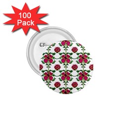 Retro 1880s Flowers Pattern 2 1 75  Buttons (100 Pack)  by violetheavensky