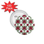 Retro 1880s Flowers Pattern 2 1.75  Buttons (100 pack)  Front