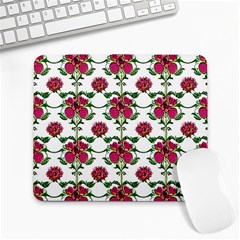 Retro 1880s Flowers Pattern 2 Large Mousepad by violetheavensky