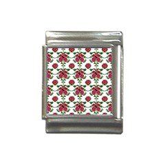 Retro 1880s Flowers Pattern 2 Italian Charm (13mm) by violetheavensky