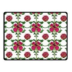 Retro 1880s Flowers Pattern 2 Fleece Blanket (small) by violetheavensky