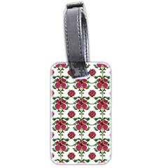 Retro 1880s Flowers Pattern 2 Luggage Tag (two Sides) by violetheavensky