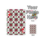 Retro 1880s Flowers Pattern 2 Playing Cards 54 Designs (Mini) Front - Heart3