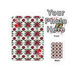 Retro 1880s Flowers Pattern 2 Playing Cards 54 Designs (Mini) Front - Heart5