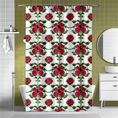 Retro 1880s Flowers Pattern 2 Shower Curtain 48  X 72  (small)  by violetheavensky