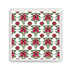 Retro 1880s Flowers Pattern 2 Memory Card Reader (square) by violetheavensky