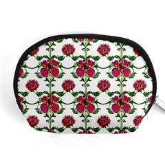 Retro 1880s Flowers Pattern 2 Accessory Pouch (medium) by violetheavensky