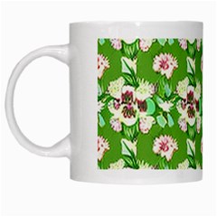 Retro 1880s Flowers Pattern 4 White Mug by violetheavensky