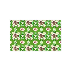 Retro 1880s Flowers Pattern 4 Sticker (rectangular) by violetheavensky