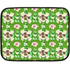 Retro 1880s Flowers Pattern 4 Two Sides Fleece Blanket (mini) by violetheavensky