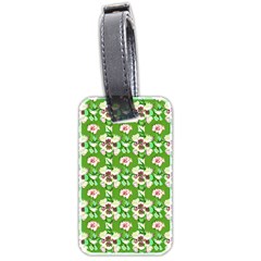 Retro 1880s Flowers Pattern 4 Luggage Tag (two Sides) by violetheavensky