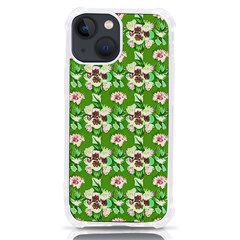 Retro 1880s Flowers Pattern 4 Iphone 13 Mini Tpu Uv Print Case by violetheavensky