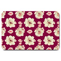 Retro 1880s Flowers Pattern Large Doormat by violetheavensky