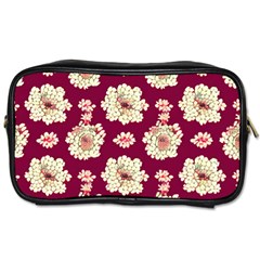 Retro 1880s Flowers Pattern Toiletries Bag (two Sides) by violetheavensky