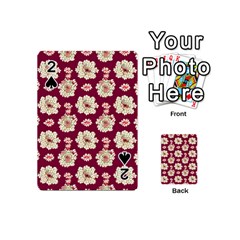 Retro 1880s Flowers Pattern Playing Cards 54 Designs (mini) by violetheavensky