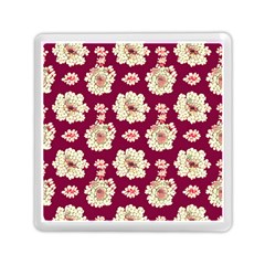 Retro 1880s Flowers Pattern Memory Card Reader (square) by violetheavensky