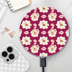 Retro 1880s Flowers Pattern Wireless Fast Charger(white) by violetheavensky