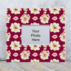 Retro 1880s Flowers Pattern White Wall Photo Frame 5  X 7  by violetheavensky