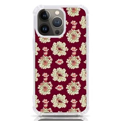 Retro 1880s Flowers Pattern Iphone 13 Pro Tpu Uv Print Case by violetheavensky